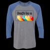Unisex Triblend Three-Quarter Raglan T-Shirt Thumbnail