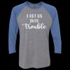 Unisex Triblend Three-Quarter Raglan T-Shirt Thumbnail