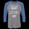 Unisex Triblend Three-Quarter Raglan T-Shirt Thumbnail