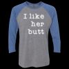 Unisex Triblend Three-Quarter Raglan T-Shirt Thumbnail