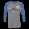 Unisex Triblend Three-Quarter Raglan T-Shirt Thumbnail
