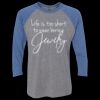 Unisex Triblend Three-Quarter Raglan T-Shirt Thumbnail