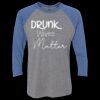 Unisex Triblend Three-Quarter Raglan T-Shirt Thumbnail