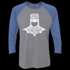 Unisex Triblend Three-Quarter Raglan T-Shirt Thumbnail