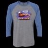 Unisex Triblend Three-Quarter Raglan T-Shirt Thumbnail