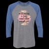 Unisex Triblend Three-Quarter Raglan T-Shirt Thumbnail