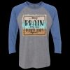 Unisex Triblend Three-Quarter Raglan T-Shirt Thumbnail