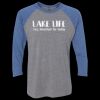 Unisex Triblend Three-Quarter Raglan T-Shirt Thumbnail