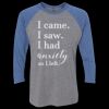 Unisex Triblend Three-Quarter Raglan T-Shirt Thumbnail