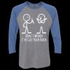 Unisex Triblend Three-Quarter Raglan T-Shirt Thumbnail