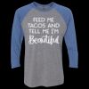 Unisex Triblend Three-Quarter Raglan T-Shirt Thumbnail