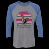Unisex Triblend Three-Quarter Raglan T-Shirt Thumbnail