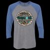 Unisex Triblend Three-Quarter Raglan T-Shirt Thumbnail