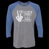 Unisex Triblend Three-Quarter Raglan T-Shirt Thumbnail