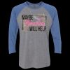 Unisex Triblend Three-Quarter Raglan T-Shirt Thumbnail
