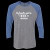 Unisex Triblend Three-Quarter Raglan T-Shirt Thumbnail