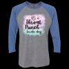 Unisex Triblend Three-Quarter Raglan T-Shirt Thumbnail