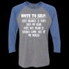 Unisex Triblend Three-Quarter Raglan T-Shirt Thumbnail