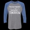 Unisex Triblend Three-Quarter Raglan T-Shirt Thumbnail