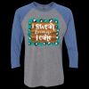 Unisex Triblend Three-Quarter Raglan T-Shirt Thumbnail