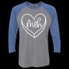 Unisex Triblend Three-Quarter Raglan T-Shirt Thumbnail