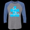 Unisex Triblend Three-Quarter Raglan T-Shirt Thumbnail