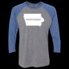 Unisex Triblend Three-Quarter Raglan T-Shirt Thumbnail