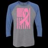 Unisex Triblend Three-Quarter Raglan T-Shirt Thumbnail