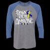 Unisex Triblend Three-Quarter Raglan T-Shirt Thumbnail