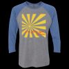 Unisex Triblend Three-Quarter Raglan T-Shirt Thumbnail