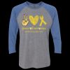 Unisex Triblend Three-Quarter Raglan T-Shirt Thumbnail
