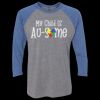 Unisex Triblend Three-Quarter Raglan T-Shirt Thumbnail