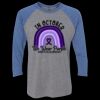 Unisex Triblend Three-Quarter Raglan T-Shirt Thumbnail