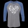 Unisex Triblend Three-Quarter Raglan T-Shirt Thumbnail