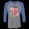 Unisex Triblend Three-Quarter Raglan T-Shirt Thumbnail