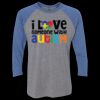 Unisex Triblend Three-Quarter Raglan T-Shirt Thumbnail