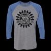 Unisex Triblend Three-Quarter Raglan T-Shirt Thumbnail