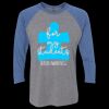 Unisex Triblend Three-Quarter Raglan T-Shirt Thumbnail
