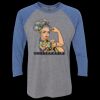 Unisex Triblend Three-Quarter Raglan T-Shirt Thumbnail