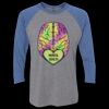 Unisex Triblend Three-Quarter Raglan T-Shirt Thumbnail