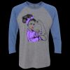 Unisex Triblend Three-Quarter Raglan T-Shirt Thumbnail