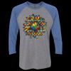 Unisex Triblend Three-Quarter Raglan T-Shirt Thumbnail