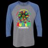 Unisex Triblend Three-Quarter Raglan T-Shirt Thumbnail