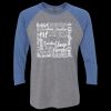 Unisex Triblend Three-Quarter Raglan T-Shirt Thumbnail