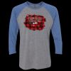 Unisex Triblend Three-Quarter Raglan T-Shirt Thumbnail