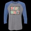 Unisex Triblend Three-Quarter Raglan T-Shirt Thumbnail