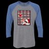 Unisex Triblend Three-Quarter Raglan T-Shirt Thumbnail