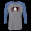 Unisex Triblend Three-Quarter Raglan T-Shirt Thumbnail