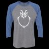 Unisex Triblend Three-Quarter Raglan T-Shirt Thumbnail