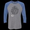 Unisex Triblend Three-Quarter Raglan T-Shirt Thumbnail